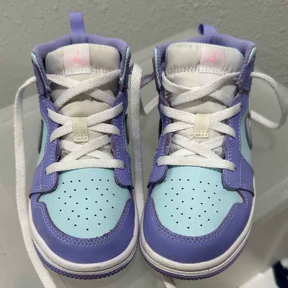 Nike Jordans - Kids Purple and Blue Sneakers - Picture 5 of 6